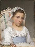 Hugo Salmson Portrait of a young girl oil painting on canvas